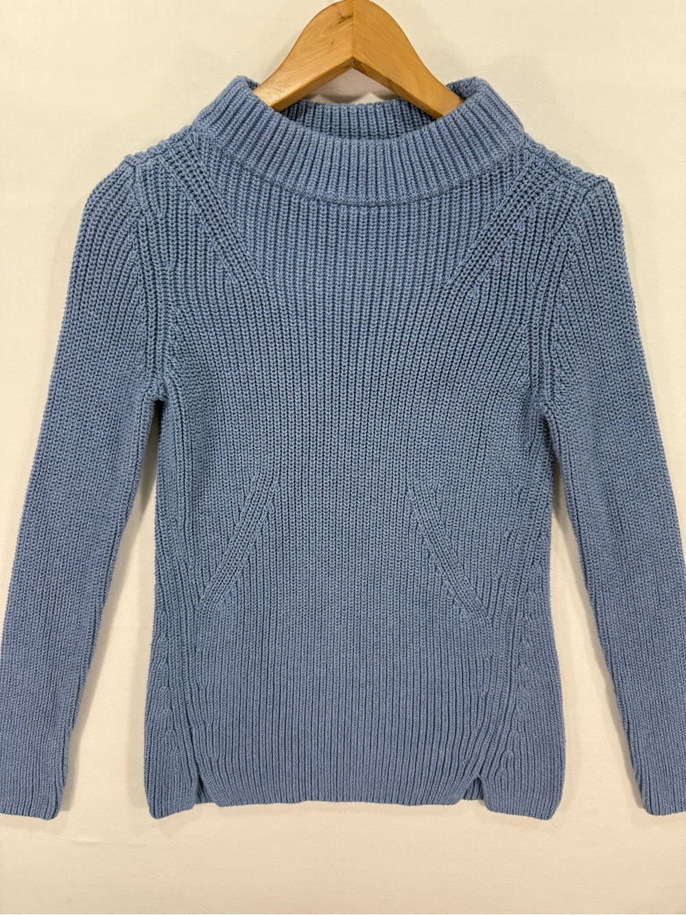 Talbots Cotton Turtleneck Sweater in Blue Size XS Like New